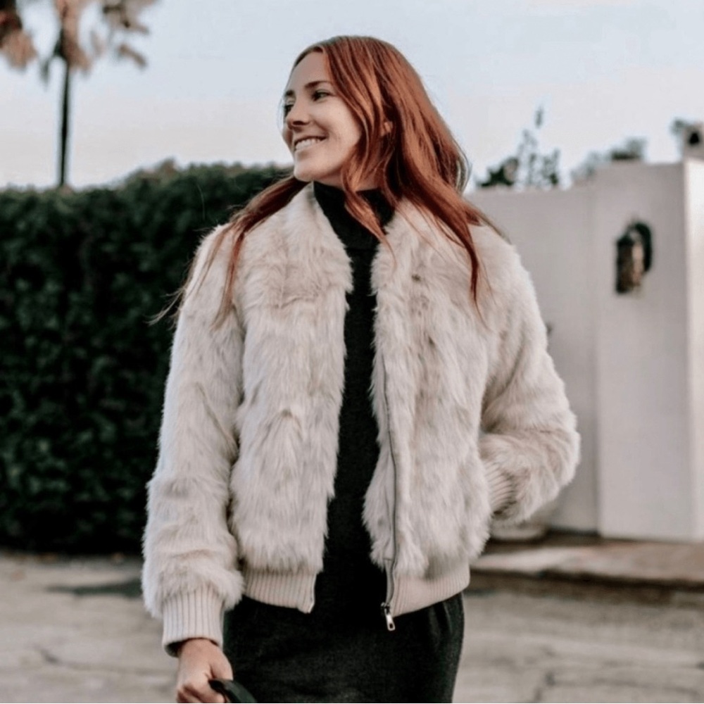 Banana Republic Faux Fur Bomber - NWOT